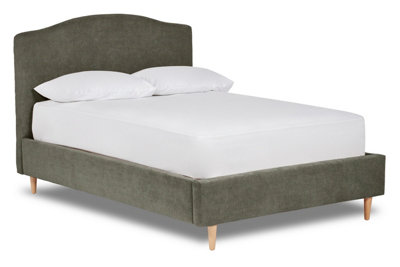 Ember Simple Shaped Fabric Bedstead Only 5FT King- Marlow Iron