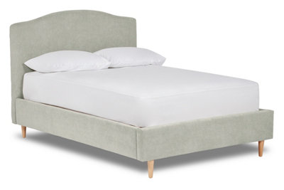 Ember Simple Shaped Fabric Bedstead Only 6FT Super King- Marlow Dove