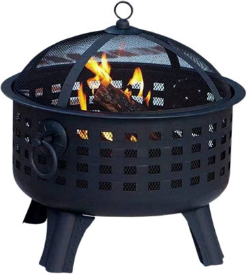 Emberwood Instow Round Firepit with  Spark Guard Lid