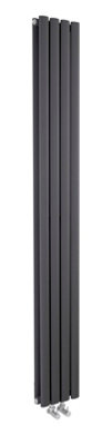 Embrace Compact Vertical Double Panel Radiator - 1800mm x 236mm - 2461 BTU - Anthracite- Balterley