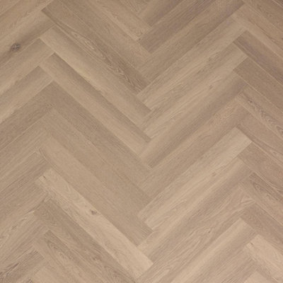 Embrace Herringbone Laminate Flooring Crystal Oak 14mm Built-in Underlay
