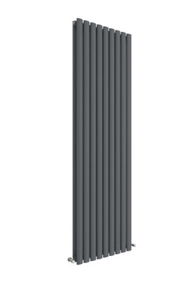 Embrace Vertical Double Panel Radiator - 1800mm x 528mm - 5457 BTU - Anthracite- Balterley