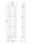Embrace Vertical Single Panel Radiator with Mirror - 1800mm x 499mm - 2566 BTU - Gloss White - Balterley