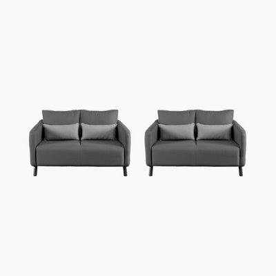 Emelda Grace Chloe Small Sofa Ensemble - Dark Grey