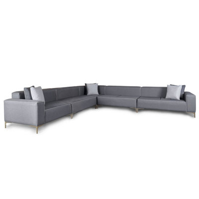 Emelda Grace Cloud Large Corner Sofa - Dark Grey