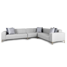 Emelda Grace Cloud Rectangle Corner Sofa - Right Hand - Grey