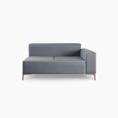 Emelda Grace Cloud Sofa Left Arm - Dark Grey