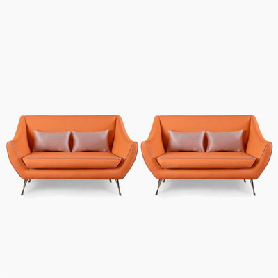 Emelda Grace Rita Small Sofa Ensemble - Orange