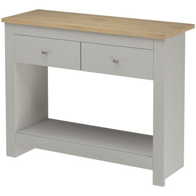 Emerald 2 Drawer Console Table in Grey Oak Look