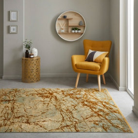 Emerald EMR101 Yellow Abstract Rug by Concept Looms-120cm X 180cm