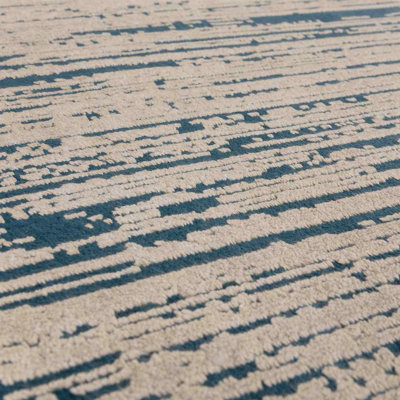 Emerald Gold Abstract Modern Bordered Rug For Living Room and Bedroom-160cm X 230cm