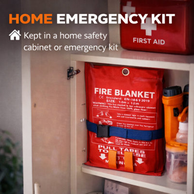 Emergency Fire Blanket 50 Pack Large 1m x 1m Fiberglass Fire ...