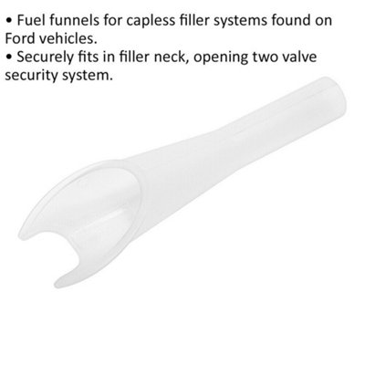 Emergency Fuel Funnel - Capless Filler System Tunnel - Two Valve - Suits Ford