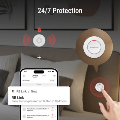 Emergency Panic Button - Instant, Long-Range, Hub Required