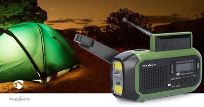 RadiVive Radio Solaire Manivelle Urgence - Radio Portable LED Torche Pour Camping Et Extérieur