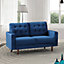 Emerson 2 Seat Velvet Sofa - Blue