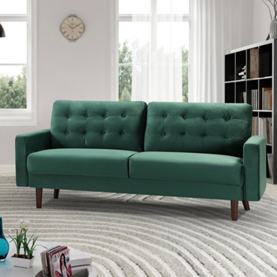 Emerson 3 Seat Velvet Sofa - Green