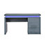 Emerson High Gloss Computer Desk In Grey With LED Lighting