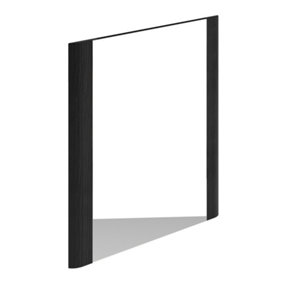Emery Textured Black Framed Bathroom Mirror (H)60cm (W)60cm