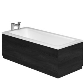 Emery Textured Black Front Bath Panel (W)1800mm (H)560mm