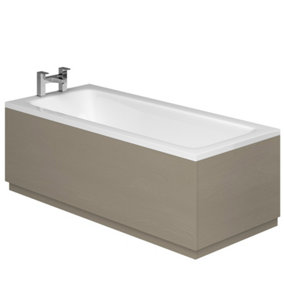 Emery Textured Grey Front Bath Panel (W)1800mm (H)560mm