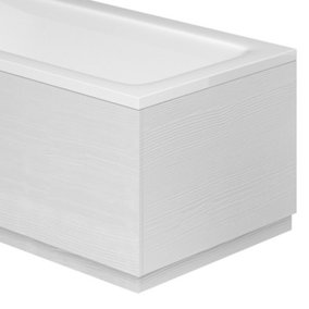 Emery Textured White End Bath Panel (W)800mm (H)560mm