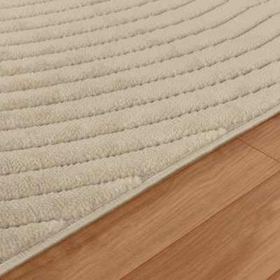 EMIKO In- & Outdoor 3D High & Low Pile Textured Beige Area Rug 160 x 220 cm