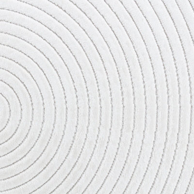 EMIKO In- & Outdoor 3D High & Low Pile Textured White Area Rug 120 x 170 cm