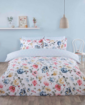 Emilia Floral Reversible Duvet Set Double Multi