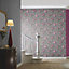 Emilia Rose Floral Wallpaper Silver and Pink Rasch 502169