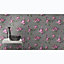 Emilia Rose Floral Wallpaper Silver and Pink Rasch 502169