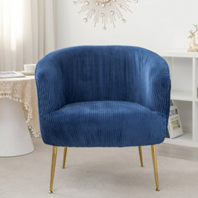 Emily Velvet Accent Chair Blue