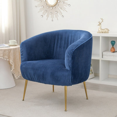 Emily Velvet Accent Chair Blue