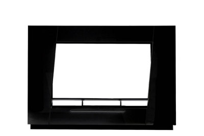 Emira Black Gloss Entertainment Unit - Accommodates 75" TV - W275cm x H195cm x D39cm - Modern with Optional LED Lighting