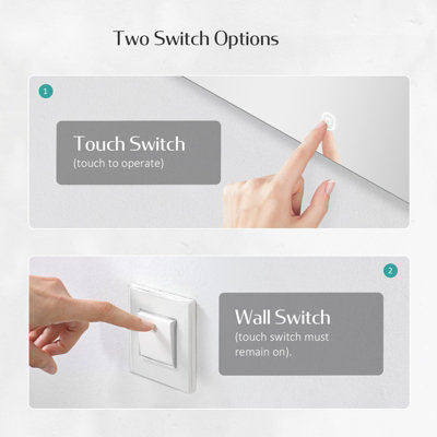 EMKE 450 X 600 mm Illuminated Bluetooth Bathroom Mirror with Shaver Socket, Bathroom LED Mirror with Touch, Anti-Fog