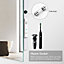 EMKE Bathroom Bluetooth Mirrors with Shaver Socket, LED Mirrors with Extra Fuse, Dimmable & Demister, 600x800mm