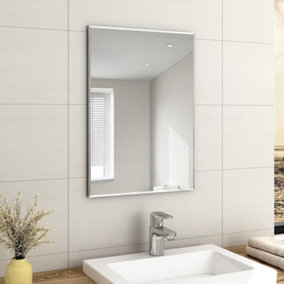 EMKE Bathroom Mirror Frameless Modern Wall Mounted Mirror 700x500mm