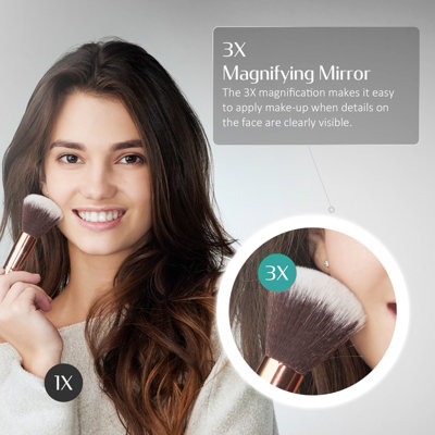 EMKE Bluetooth Bathroom Mirror with LED Lights 800 x 600mm, Bathroom ...