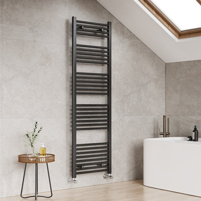 EMKE Central Heating Towel Rails Heated Towel Rail Bathroom Radiator Warmer 1600x500mm, Black