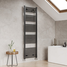 EMKE Central Heating Towel Rails Heated Towel Rail Bathroom Radiator Warmer 1600x500mm, Black
