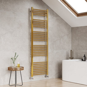 EMKE Central Heating Towel Rails Heated Towel Rail Bathroom Radiator Warmer 1600x500mm, Gold