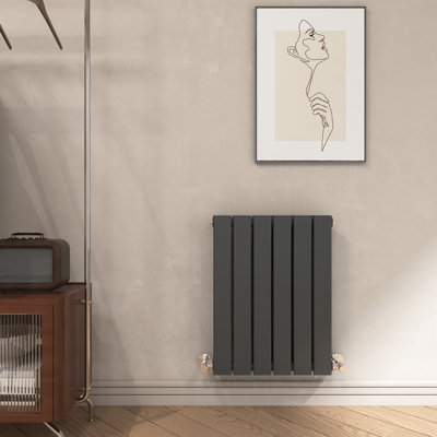 EMKE Double Flat Panel Central Heating Radiator High Heat Output Heating Rad Anthracite, 600x450mm Price Comparisons | Compare The Build