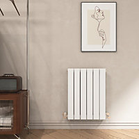 EMKE Double Flat Panel Horizontal White Radiator Efficient Heating for Upgrading Your Heating System, 600x450mm