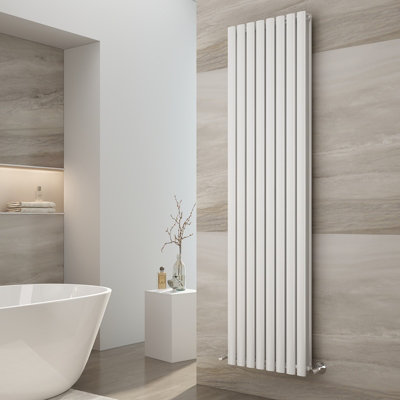 EMKE Double Oval Column Central Heating Radiator Heating White 180x47cm