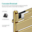 EMKE Gold Flat Panel Heated Towel Rail Wall Mount Ladder Rad Modern Heated Towel Rails for Bathroom 650x450mm