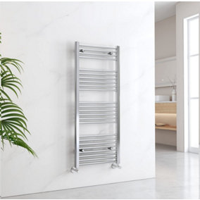 EMKE Heated Towel Rail Ladder Warmer Heating Bathroom Towel Radiator Chrome 1200x500mm