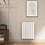 EMKE Horizontal White Single Rectangular Panel Radiator Transform Your Home Heating, 600x450mm