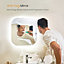 EMKE Illuminated Bathroom Mirror 600x600mm Frameless Wall Mounted Mirror with Touch, Anti-Fog, Dimmable & 3 Colors