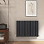 EMKE Modern Double Oval Column Radiator - The Perfect Balance of Style and Warmth Anthracite Heating 60x82cm