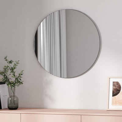 EMKE Round Bathroom Mirror 70CM Wall Mounted Mirror Thin HD Circle Mirror